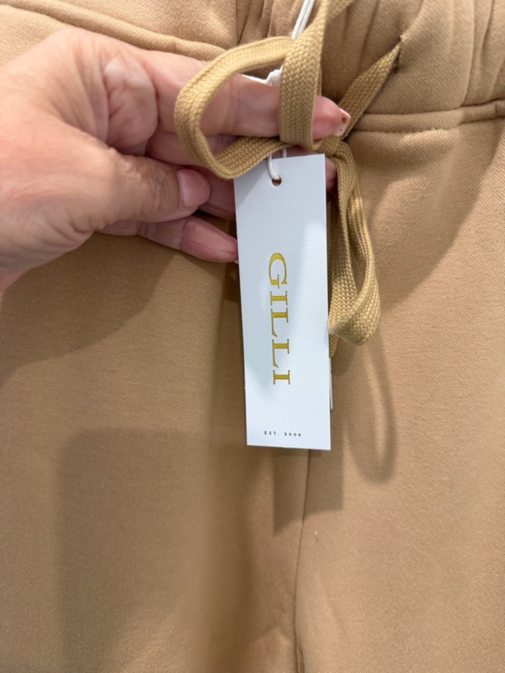 Gilli Camel/Tan Drawstring Jogger Sweatpants - Picture 3 of 5